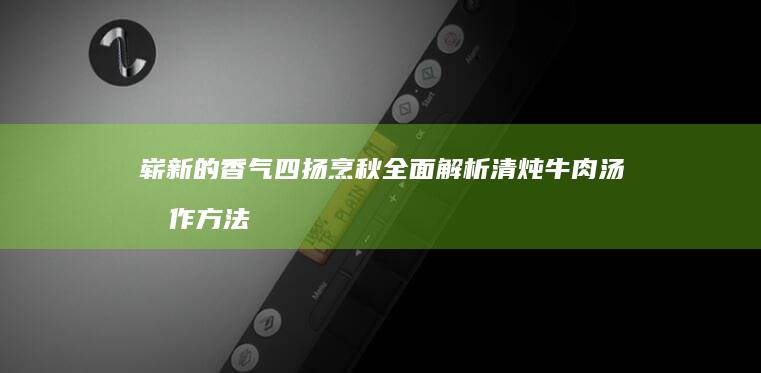 崭新的香气四扬烹秋全面解析清炖牛肉汤制作方法